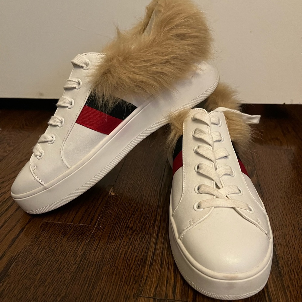 Steve Madden Belle-f Faux Fur Sneakers